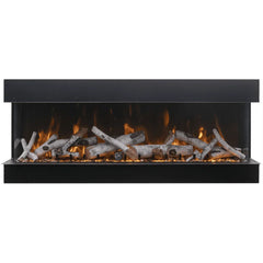 Amantii 40 Inch Tru View XL Deep Smart Electric Fireplace, Indoor/Outdoor, Extra-Deep Design, Realistic Flames, WiFi Connectivity, 40-TRU-VIEW-XL