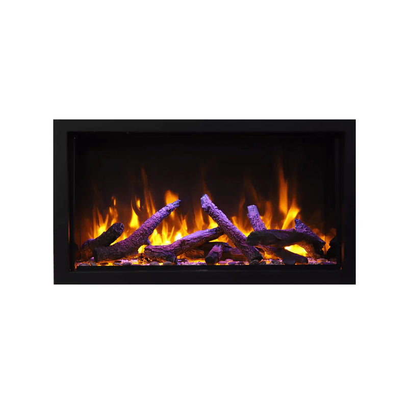 Amantii 40 Inch Panorama Deep Extra Tall Full View Smart Electric Fireplace, Indoor/Outdoor, WiFi, Recessed Installation, BI-40-DEEP-XT