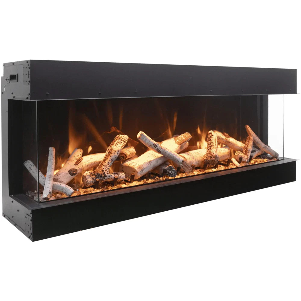 Amantii 40 Inch Tru View XL Deep Smart Electric Fireplace, Indoor/Outdoor, Extra-Deep Design, Realistic Flames, WiFi Connectivity, 40-TRU-VIEW-XL