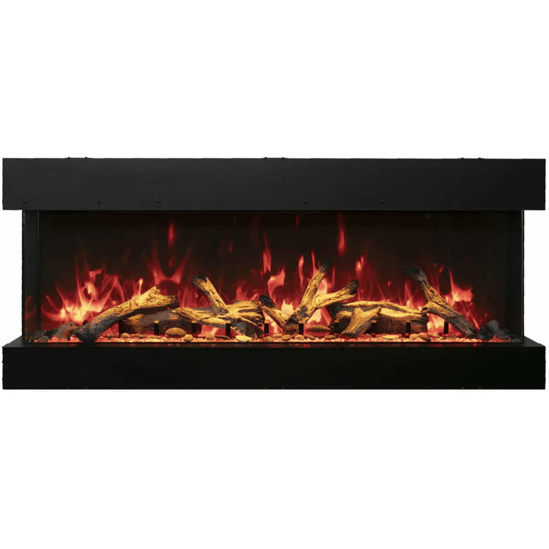 Amantii 40 Inch Tru View XL Deep Smart Electric Fireplace, Indoor/Outdoor, Extra-Deep Design, Realistic Flames, WiFi Connectivity, 40-TRU-VIEW-XL