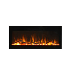 Amantii 42 Inch Evolution Electric Fireplace, Wall Mount, Frameless Fire & Ice Flames, WiFi Control, 5000 BTU Heater, EVO4220