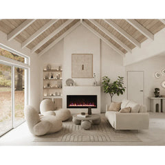 Amantii 42 Inch Evolution Electric Fireplace, Wall Mount, Frameless Fire & Ice Flames, WiFi Control, 5000 BTU Heater, EVO4220