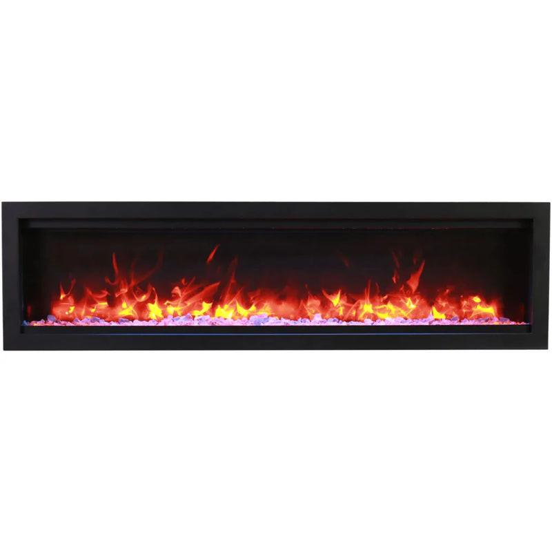 Amantii 42 Inch Symmetry Lumina Smart Electric Fireplace, WiFi Enabled, Built-In, Indoor/Outdoor, SYM-42-LUMINA