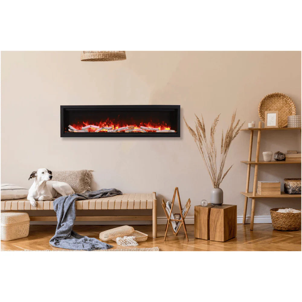 Amantii 50 Inch Symmetry Bespoke Electric Fireplace, Built-In, Indoor/Outdoor, WiFi, Bluetooth, SYM-50-BESPOKE