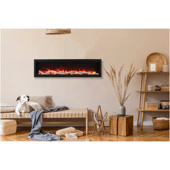 Amantii 50 Inch Symmetry Bespoke Electric Fireplace, Built-In, Indoor/Outdoor, WiFi, Bluetooth, SYM-50-BESPOKE