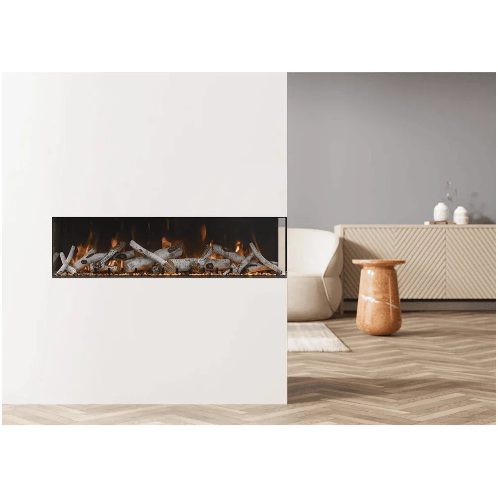 Amantii 50 Inch Tru View XL Deep Smart Electric Fireplace, Indoor/Outdoor, Extra-Deep Modern Design, Realistic Flames, WiFi, 50-TRU-VIEW-XL