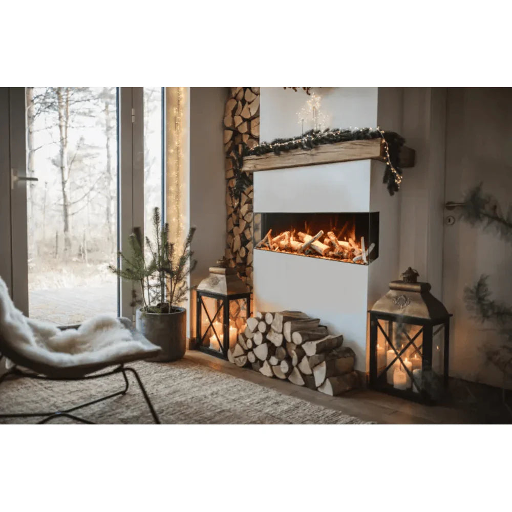 Amantii 55 Inch Tru View Bespoke Smart Electric Fireplace, Indoor/Outdoor, Built-In, TRV-55-BESPOKE
