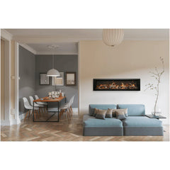 Amantii 60 Inch Panorama Deep Full View Smart Electric Fireplace, Indoor/Outdoor, WiFi, 5000 BTU Heater, Recessed Installation, BI-60-DEEP-OD