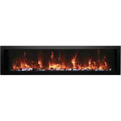Amantii 60 Inch Panorama Extra Slim Smart Electric Fireplace, Indoor/Outdoor, Full View Linear Insert, WiFi, Crackling Sound, BI-60-XTRASLIM