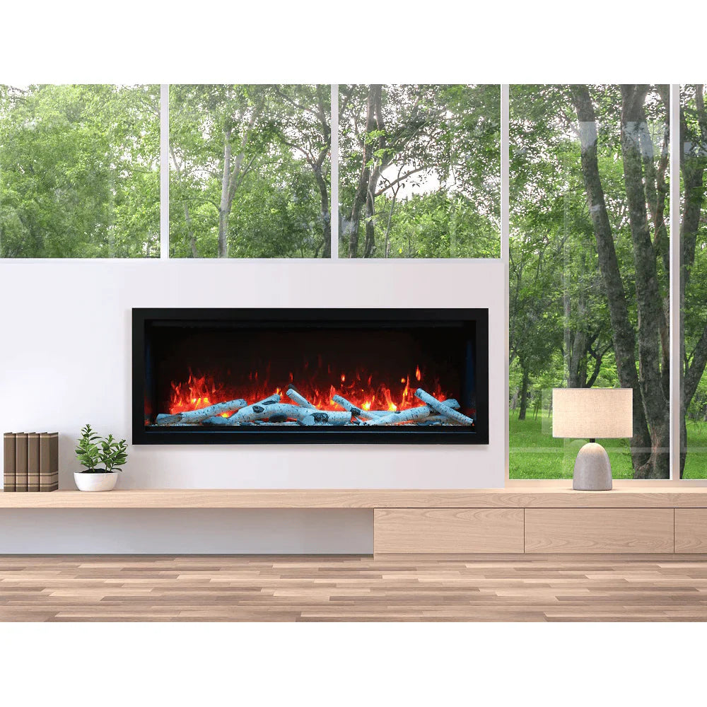 Amantii 60 Inch Symmetry Bespoke Electric Fireplace, Built-In, Indoor/Outdoor, WiFi, Bluetooth Audio, SYM-60-BESPOKE