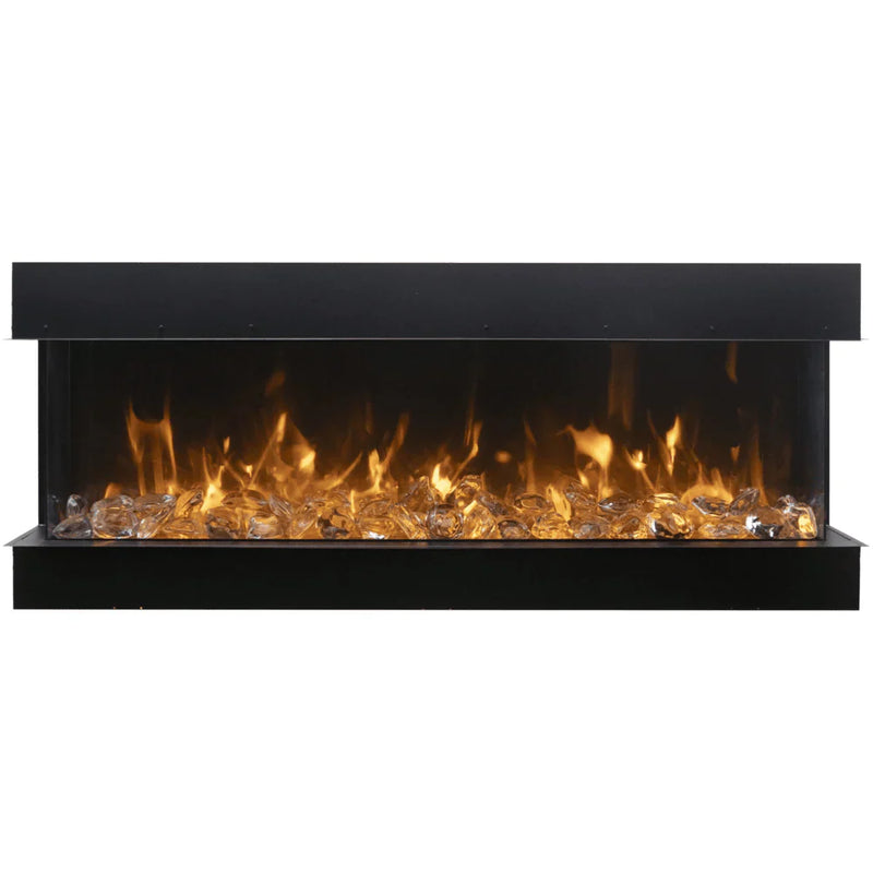 Amantii 60 Inch Tru View Extra Tall XL 3-Sided Smart Electric Fireplace, Indoor/Outdoor, WiFi, 60-TRV-XT-XL