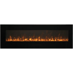 Amantii 60-Inch Indoor/Outdoor Smart Electric Fireplace – WiFi Control, Wall or Flush Mount, 1500W Heater, WM-FM-60-7023-BG