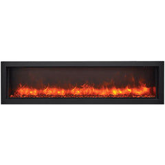 Amantii 72 Inch Panorama Deep Full View Smart Electric Fireplace, Indoor/Outdoor, WiFi, 5000 BTU Heater, Recessed Installation, BI-72-DEEP-OD