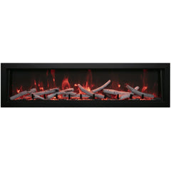 Amantii 72 Inch Panorama Deep Full View Smart Electric Fireplace, Indoor/Outdoor, WiFi, 5000 BTU Heater, Recessed Installation, BI-72-DEEP-OD
