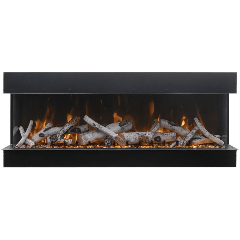 Amantii 72 Inch Tru View XL Deep Smart Electric Fireplace, Indoor/Outdoor, Realistic Flames, WiFi Control, 72-TRU-VIEW-XL