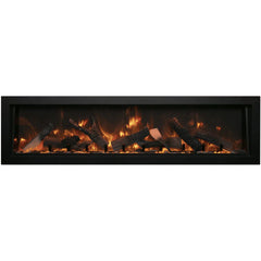Amantii 88-Inch Panorama Deep Extra Tall Full View Smart Electric Fireplace – Indoor/Outdoor, WiFi, Recessed Installation, BI-88-DEEP-XT