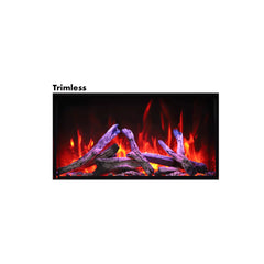 Amantii 88-Inch Panorama Deep Extra Tall Full View Smart Electric Fireplace – Indoor/Outdoor, WiFi, Recessed Installation, BI-88-DEEP-XT
