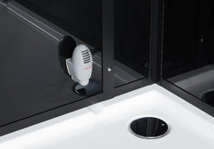 Maya Bath Platinum Anzio-L Steam Shower & Lucca Steam Shower – Compact Glass Enclosure with Smart TV & Full Body Massage