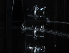 Maya Bath Platinum Anzio-R Steam Shower & Lucca Steam Shower – Compact Glass Enclosures with Smart TV, Full Body Massage