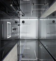 Maya Bath Platinum Anzio-L Steam Shower & Lucca Steam Shower – Compact Glass Enclosure with Smart TV & Full Body Massage