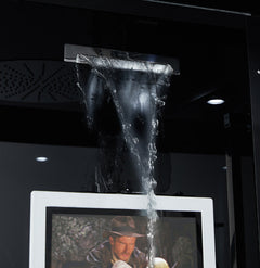 Maya Bath Platinum Anzio-R Steam Shower & Lucca Steam Shower – Compact Glass Enclosures with Smart TV, Full Body Massage