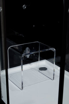 Maya Bath Platinum Anzio-R Steam Shower & Lucca Steam Shower – Compact Glass Enclosures with Smart TV, Full Body Massage