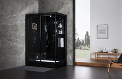 Maya Bath Platinum Anzio-L Steam Shower & Lucca Steam Shower – Compact Glass Enclosure with Smart TV & Full Body Massage