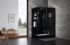 Maya Bath Platinum Anzio-R Steam Shower & Lucca Steam Shower – Compact Glass Enclosures with Smart TV, Full Body Massage