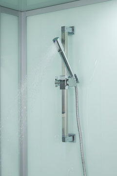 Maya Bath Platinum Anzio-L Steam Shower & Lucca Steam Shower – Compact Glass Enclosure with Smart TV & Full Body Massage