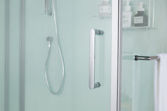 Maya Bath Platinum Anzio-L Steam Shower & Lucca Steam Shower – Compact Glass Enclosure with Smart TV & Full Body Massage