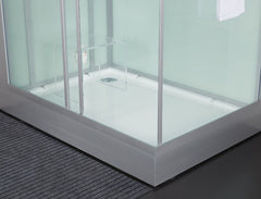 Maya Bath Platinum Anzio-L Steam Shower & Lucca Steam Shower – Compact Glass Enclosure with Smart TV & Full Body Massage