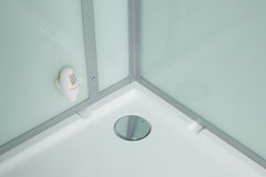 Maya Bath Platinum Anzio-L Steam Shower & Lucca Steam Shower – Compact Glass Enclosure with Smart TV & Full Body Massage