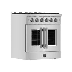 FORNO Galiano 30 Inch 4.32 cu. ft. Freestanding Gas Range with French Door and 5 Burners, FFSGS6444-30