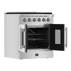 FORNO Galiano 30 Inch 4.32 cu. ft. Freestanding Gas Range with French Door and 5 Burners, FFSGS6444-30