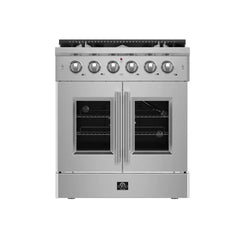 FORNO Galiano 30 Inch 4.32 cu. ft. Freestanding Gas Range with French Door and 5 Burners, FFSGS6444-30