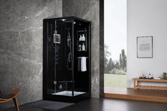 Maya Bath Platinum Arezzo-L Steam Shower – Luxury Whirlpool Spa with Smart TV & Massage Jets