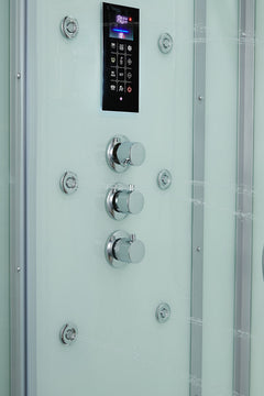 Maya Bath Platinum Arezzo-L Steam Shower – Luxury Whirlpool Spa with Smart TV & Massage Jets
