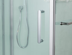MAYA Bath Arezzo Steam Shower – 37" Compact Luxury Spa with TV, Bluetooth &amp; 5KW Steam | Black or White