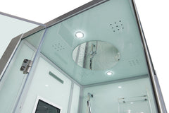MAYA Bath Arezzo Steam Shower – 37" Compact Luxury Spa with TV, Bluetooth &amp; 5KW Steam | Black or White