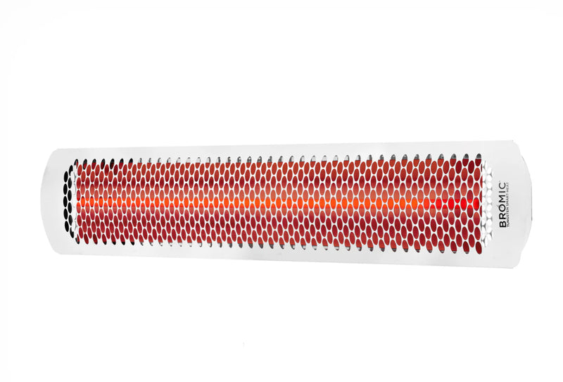 Bromic Heating 56-Inch 6000W Tungsten Smart-Heat Dual Element 240V Electric Infrared Patio Heater - White - BH0420013