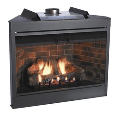 Empire 42" Van Buren Premium B-Vent Gas Fireplace with Slope Glaze Burner and Log Set BVP42FP30FN