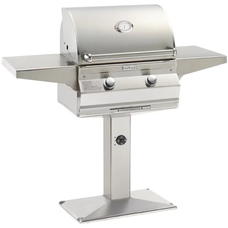 Fire Magic Choice 24-Inch Patio Post Mount Gas Grill with Analog Thermometer - CM430S-RT1N