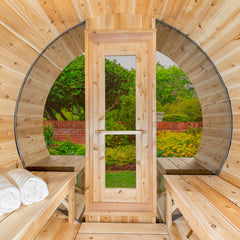 Dundalk LeisureCraft Serenity MP Barrel Sauna - Wood-burning Heater CTC2245MPW