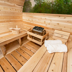 Dundalk LeisureCraft Serenity MP Barrel Sauna - Wood-burning Heater CTC2245MPW
