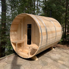 Dundalk LeisureCraft CT Serenity Barrel Sauna - Wood-burning Heater CTC2245W