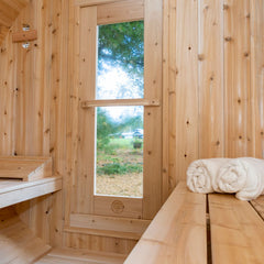 Dundalk LeisureCraft CT Serenity Barrel Sauna - Wood-burning Heater CTC2245W