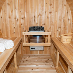 Dundalk LeisureCraft CT Serenity Barrel Sauna - Wood-burning Heater CTC2245W