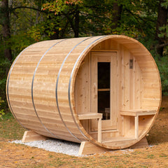 Dundalk LeisureCraft CT Serenity Barrel Sauna - Wood-burning Heater CTC2245W