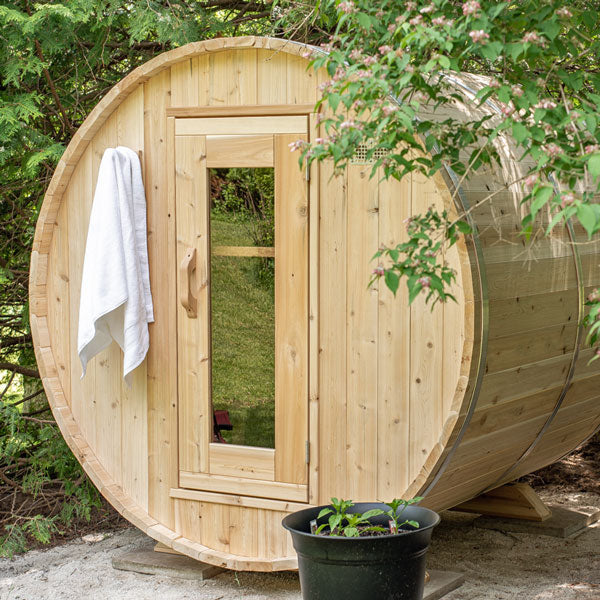 Dundalk LeisureCraft CT Harmony Barrel Sauna - Wood-burning Heater CTC22W