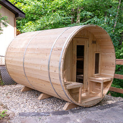 Dundalk LeisureCraft CT Tranquility Barrel Sauna - Wood-burning Heater CTC2345W